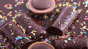 shallow focus photography of chocolates HD wallpaper
