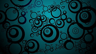 black and blue round illusion