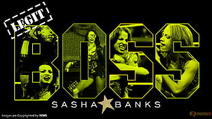 Boss Sasha Banks, WWE, wrestling, Sasha Banks, dyed hair