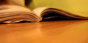 close up view of white open book