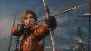 character holding bow clip-art, Lara Croft, Tomb Raider, Rise of the Tomb Raider, archer
