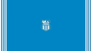 blue and white logo, soccer, sports, logo, soccer clubs HD wallpaper