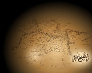 Middle Earth game map, map, The Lord of the Rings, Middle-earth HD wallpaper