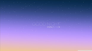 purple background Good Night text, quote