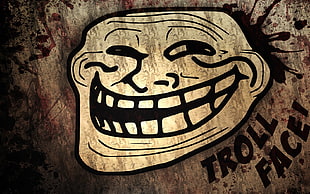 Troll face illustration, troll face, memes