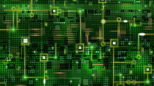 green dot connection digital wallpaper HD wallpaper