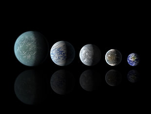 five planets HD wallpaper