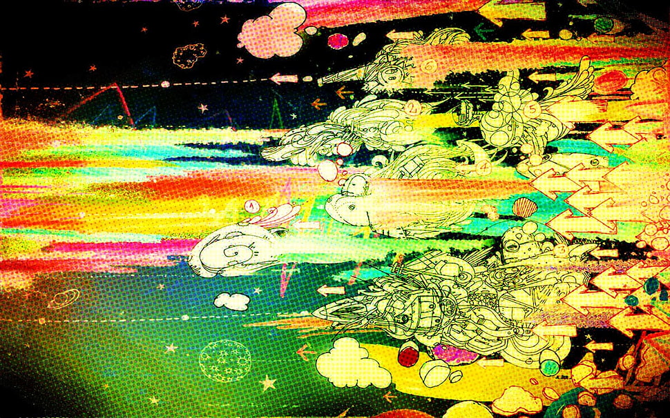 abstract, Matei Apostolescu, colorful HD wallpaper