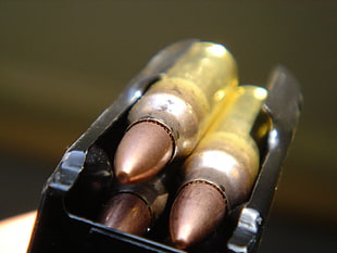 selective focus photography of bullets