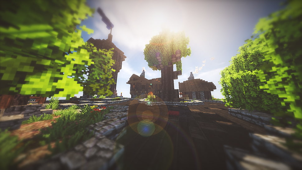 Minecraft game application, Minecraft, shaders HD wallpaper