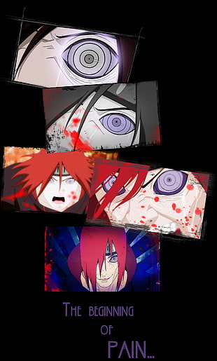 Naruto Pain digital wallpaper, anime, Naruto Shippuuden, Pein, Rinnegan