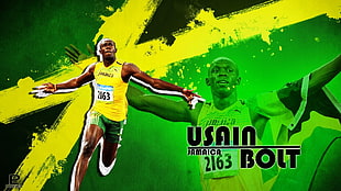 Usain Bolt, Usain Bolt, running HD wallpaper