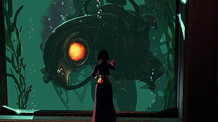 black and gray robot, BioShock, BioShock Infinite, Rapture, Songbird (BioShock) HD wallpaper