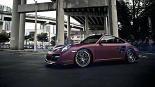 purple Porsche Cayenne coupe, Porsche, Porsche 911, Porsche 911 Turbo HD wallpaper