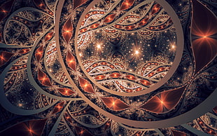 black and brown mandala graphic digital art