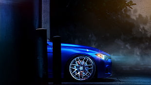 blue car, BMW, BMW F30 M3, blue cars HD wallpaper