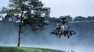 grey helicopter, Boeing Apache AH-64D, military, AH-64 Apache, helicopters HD wallpaper