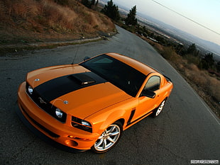 orange and black car toy, car, orange cars, road, vehicle