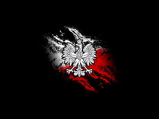 eagle logo, eagle, black background