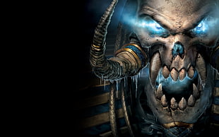 horned skull character poster, Warcraft, video games, Blizzard Entertainment, World of Warcraft