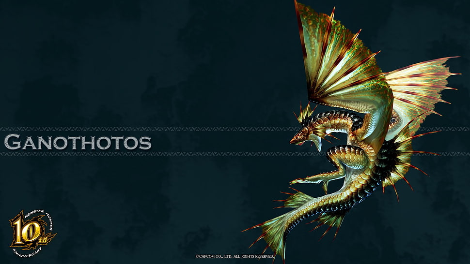 Ganothotos dragon wallpaper, Monster Hunter, Plesioth HD wallpaper