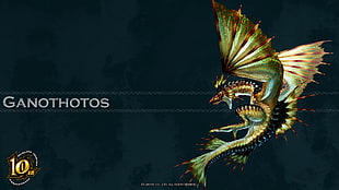 Ganothotos dragon wallpaper, Monster Hunter, Plesioth