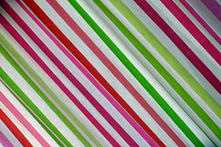white, pink, and green stripe pattern