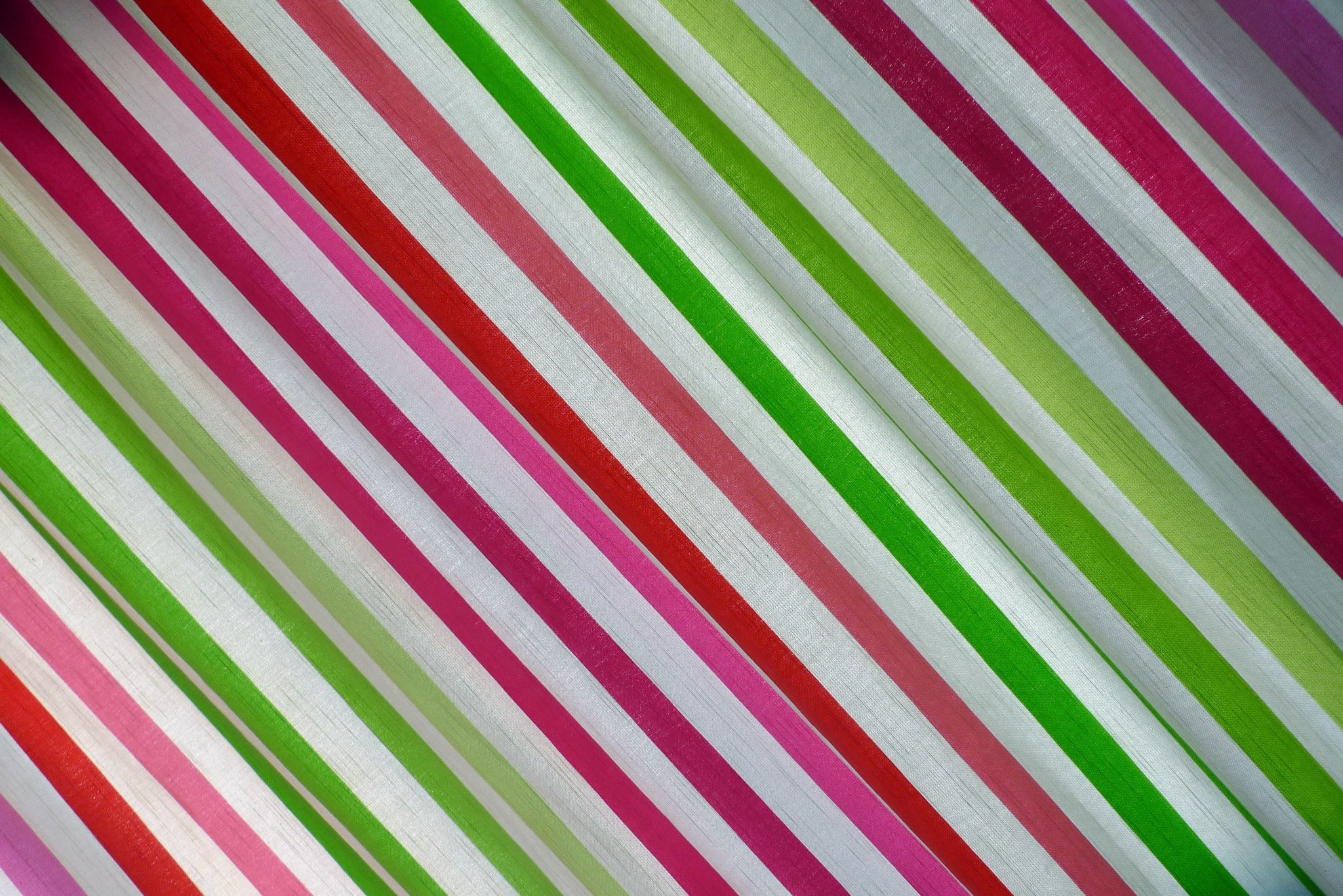 white, pink, and green stripe pattern