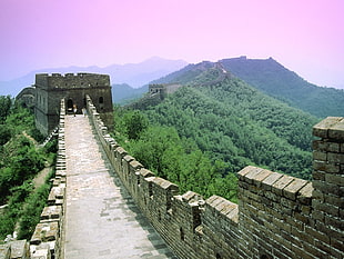 Great Wall of China, Great Wall of China, China, mountains, forest HD wallpaper