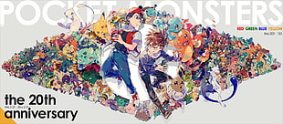 Pocket Monsters wallpaper, anime, Pokémon, Pikachu, Mew HD wallpaper