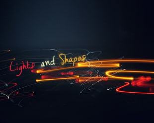 Light and Shapes neon signs HD wallpaper