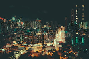 city building lights, urban HD wallpaper
