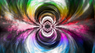 multicolored illusion digital wallpaper