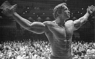 grayscale photography of Arnold Schwarzenegger