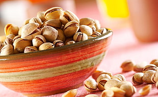 bowl of hazelnuts HD wallpaper