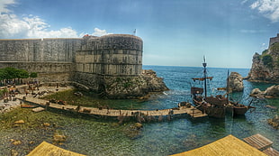 brown wooden dock, Dubrovnik, Croatia, Game of Thrones, set HD wallpaper