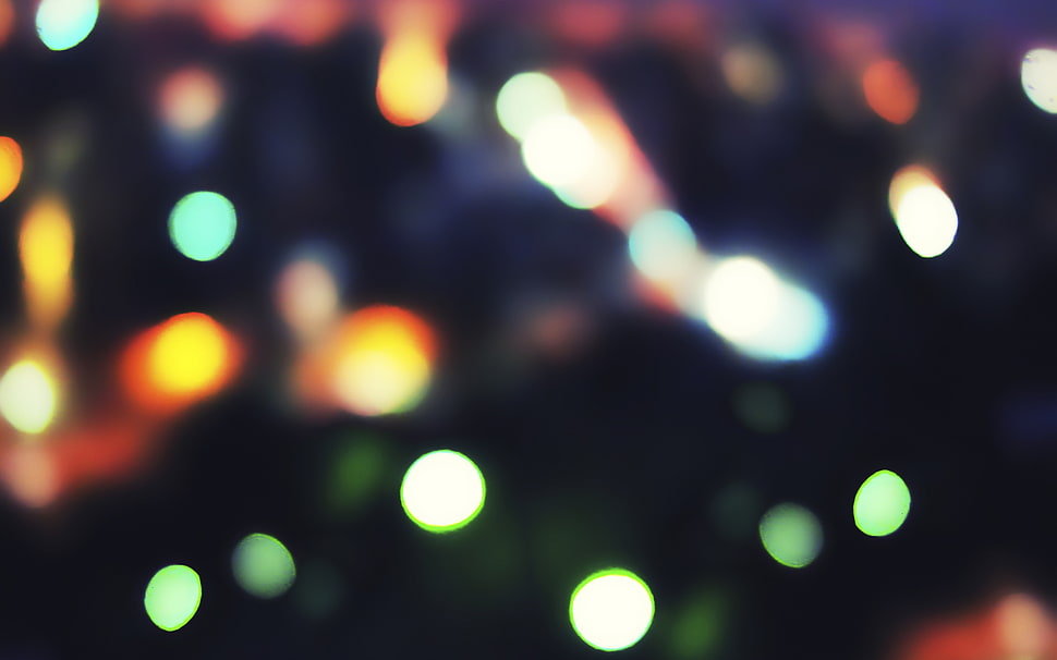 assorted colors bokeh lights HD wallpaper