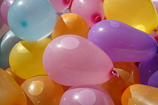 assorted colored balloons
