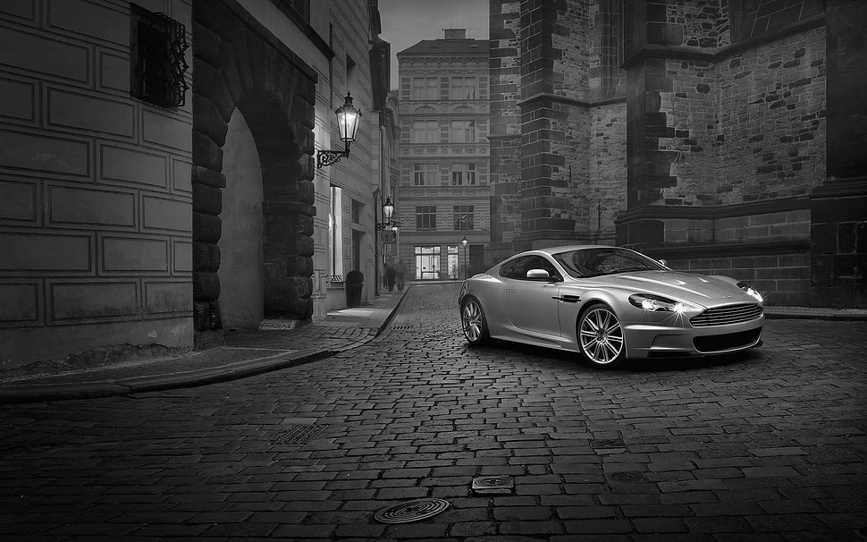 gray coupe, car HD wallpaper