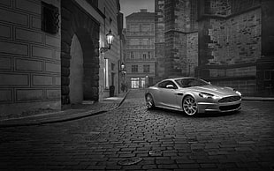gray coupe, car