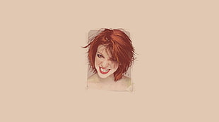 female brown haired illustration, Yuschav Arly, vector, Vexel, Alyson Hannigan HD wallpaper