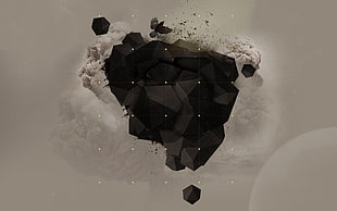 silhouette of flying bird near white clouds illustration
