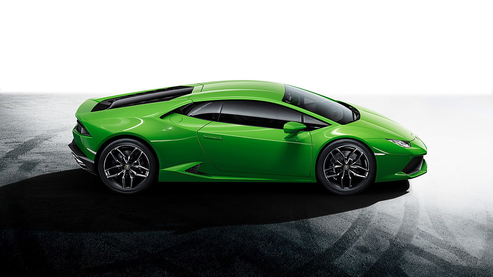 green Lamborghini car HD wallpaper
