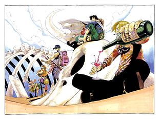 One Piece poster, One Piece, Sanji, Monkey D. Luffy, Roronoa Zoro