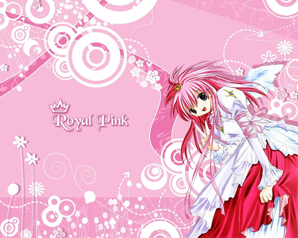 Royal Pink anime character HD wallpaper