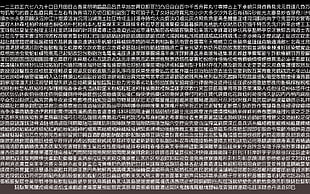 white Kanji text on black background HD wallpaper