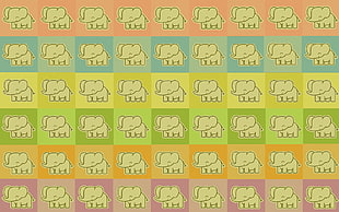 Elephants,  Colorful,  Cool,  Drawing HD wallpaper