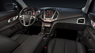 black and silver car interior screenshot, GMC Terrain Denali, GMC, car interior, vehicle