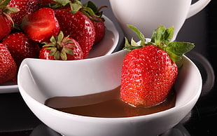 strawberry on the sauce boat
