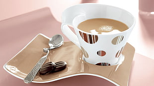 white ceramic coffee mug HD wallpaper